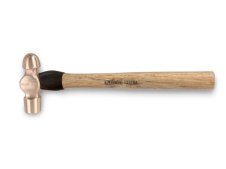 Martello antiscintilla Beta 1377BA con testa tonda e penna sferica e manico in legno, 340g