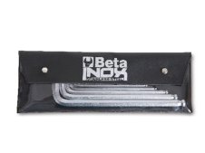 Serie 8 chiavi maschio esagonali Beta 96BPINOX-AS/B8 misura in pollici in busta, 5/64"-5/16" (8pz)