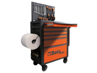 Beta carrello arancio RSC24 6 cassetti con porta carta, porta documenti e mensola