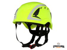 3M Casco di protezione X5014V-CE con sensore UV ventilato colore verde alta visibilità 3M Casco di protezione X5014V-CE con sensore UV ventilato colore verde alta visibilità