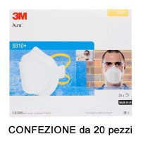 Maschera monouso 3M Aura 9310+ FFP1 per polveri senza valvola