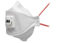Maschera monouso 3M Aura 9332+ FFP3 pieghevole per polveri con valvola Maschera monouso 3M Aura 9332+ FFP3 pieghevole per polveri con valvola
