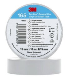 3M™ Temflex™ 165 Nastro isolante in vinile, Bianco, 15 mm x 10 m(10pz)