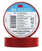 3M™ Temflex™ 165 Nastro isolante in vinile, Rosso, 15 mm x 10mt (10Pz)