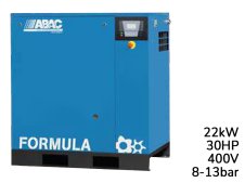 Compressore rotativo a vite ABAC Formula E 22kW velocità fissa con essiccatore, 8-13 bar