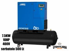 Compressore ABAC rotativo a vite velocità variabile GENESIS I 7.5/500 serbatoio 500Lt Compressore ABAC rotativo a vite velocità variabile GENESIS I 7.5/500 serbatoio 500Lt