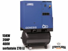Compressore ABAC rotativo a vite velocità fissa GENESIS 15/C67/270 serbatoio 270Lt