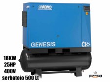 Compressore ABAC rotativo a vite velocità variabile GENESIS I 18/10/500 serbatoio 500Lt