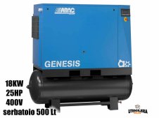 Compressore ABAC rotativo a vite velocità variabile GENESIS I 18/13/500 serbatoio 500Lt