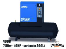 Compressore ABAC rotativo a vite SPINN 7.5M / 200 serbatoio 200Lt Compressore ABAC rotativo a vite SPINN 7.5M / 200 serbatoio 200Lt