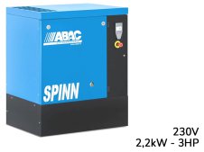 Compressore a vite con centralina ABAC Spinn 2,2 230V ad avviamento diretto a pavimento