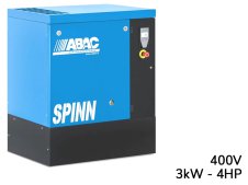 Compressore a vite con centralina ABAC Spinn 3 400V ad avviamento diretto a pavimento