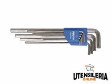 Serie 9 chiavi maschio esagonali lunghe 1,5-10mm A3107/93 (9pz)