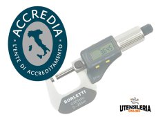 Certificato di taratura micrometri per esterni digitali 0-25mm