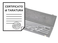 Certificato di taratura ACCREDIA blocchetti pianparalleli 100-300mm incertezza 0,3 + 2,8