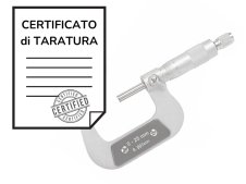 Certificato di taratura ACCREDIA micrometri a comparatore 0-25mm