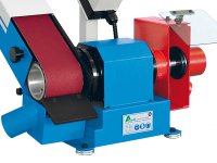 Levigatrice da banco a nastro 100x1000mm Aceti con pulitrice, 1,1kW 400V