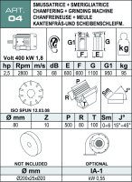 Smussatrice con fresa ad inserti widia 1,9 kW con smerigliatrice a mola