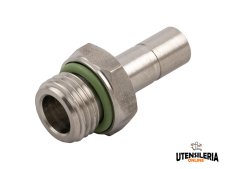 Adattatori maschio cilindrici INOX 316L Aignep 60600 per aria compressa, 6-12mm (2pz)