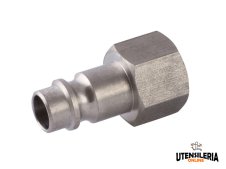 Innesti femmina profilo europeo INOX 316L Aignep 63262 per aria compressa, 1/4"-1/2" (2pz)