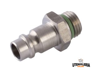 Innesti profilo europeo maschi INOX 316L Aignep 63260 per aria compressa, 1/4"-1/2" (2pz)