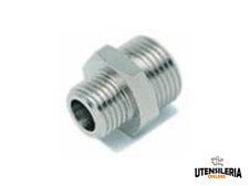 Nippli di riduzione cilindrici doppio maschio in ottone nichelato Aignep 2030 (10pz) Nippli di riduzione cilindrici doppio maschio in ottone nichelato Aignep 2030 (10pz)