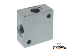 Raccordi a croce in alluminio Aignep 6040 per aria compressa, acqua e olio (10pz)