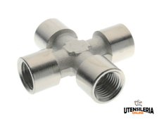 Raccordi a croce femmina Aignep 6020 per aria compressa, acqua e olio (10pz) Raccordi a croce femmina Aignep 6020 per aria compressa, acqua e olio (10pz)
