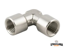 Raccordi a L femmina Aignep 62510 in acciaio INOX 316L 1/8"-1/2" (10pz)