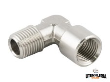 Raccordi a L maschio-femmina Aignep 62520 in acciaio inox, 1/8"-1/2" (10pz) Raccordi a L maschio-femmina Aignep 62520 in acciaio inox, 1/8"-1/2" (10pz)