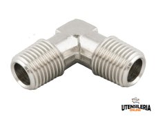Raccordi a L maschio Aignep 62500 in acciaio INOX 316L 1/8"-1/2" (10pz) Raccordi a L maschio Aignep 62500 in acciaio INOX 316L 1/8"-1/2" (10pz)