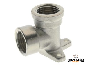 Raccordi a staffa 90° femmina Aignep 5050 per aria compressa, acqua e olio (10pz)
