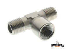 Raccordi a T femmina centrale Aignep 4020 per aria compressa, acqua e olio (10pz) Raccordi a T femmina centrale Aignep 4020 per aria compressa, acqua e olio (10pz)