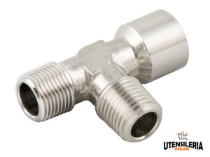 Raccordi a T maschio laterale Aignep 62450 in acciaio INOX 316L 1/8"-1/2" (10pz)