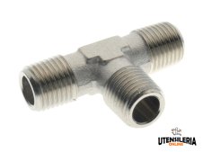 Raccordi a T maschio Aignep 4010 per aria compressa, acqua e olio (10pz) Raccordi a T maschio Aignep 4010 per aria compressa, acqua e olio (10pz)