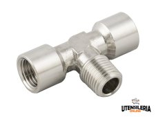 Raccordi a T maschio centrale Aignep 62440 in acciaio INOX 316L 1/8"-1/2" (10pz) Raccordi a T maschio centrale Aignep 62440 in acciaio INOX 316L 1/8"-1/2" (10pz)
