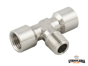 Raccordi a T maschio centrale Aignep 62440 in acciaio INOX 316L 1/8"-1/2" (10pz)
