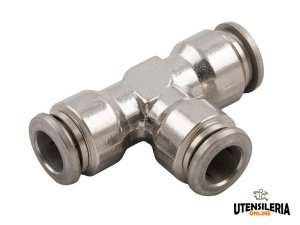 Raccordi a T intermedio Aignep 60230 INOX 316L per aria compressa, 4-12mm (10pz)