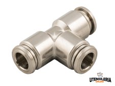 Raccordi a T intermedio Aignep 60230X INOX 316L per aria compressa, 14mm (2pz)