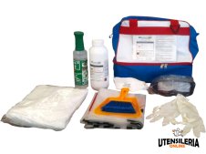 Kit assorbente e neutralizzante per acido solforico Airbank da 2L