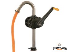 Pompa manuale a doppia girante rotativa per acidi e prodotti chimici portata 100 L/min