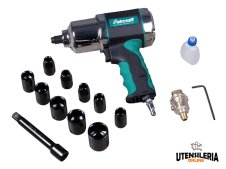 Set avvitatore ad impulsi Aircraft ISS Komposit attacco 1/2" quadro, 600 Nm con bussole Set avvitatore ad impulsi Aircraft ISS Komposit attacco 1/2" quadro, 600 Nm con bussole