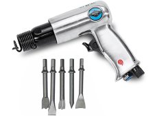 Martello pneumatico AirTec 479 Hex 10mm con regolatore di potenza in Kit con 5 scalpelli Martello pneumatico AirTec 479 Hex 10mm con regolatore di potenza in Kit con 5 scalpelli