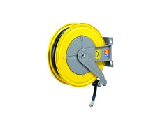 Avvolgitubo automatico in acciaio Meclube F-550 per gasolio, tubo 15 mt