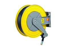 Avvolgitubo automatico in acciaio Meclube F-555 per gasolio, tubo 15 mt