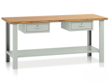 Banco con 2 cassetti Tecnotelai Classic con piano in legno 2000x750x900mm