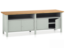 Banco con armadietti Tecnotelai Classic piano in legno 2500x750x900mm