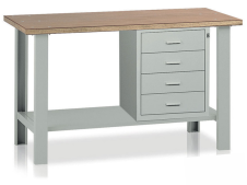 Banco con cassettiera Tecnotelai Classic con piano in legno 1500x750x900mm