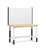 Banco da lavoro Fami regolabile con piano in legno e parete 150CM WORK1514