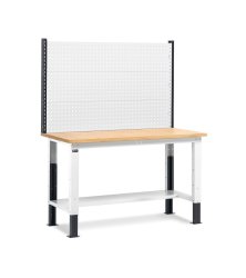 Banco da lavoro Fami regolabile con piano in legno e parete 150CM WORK1514